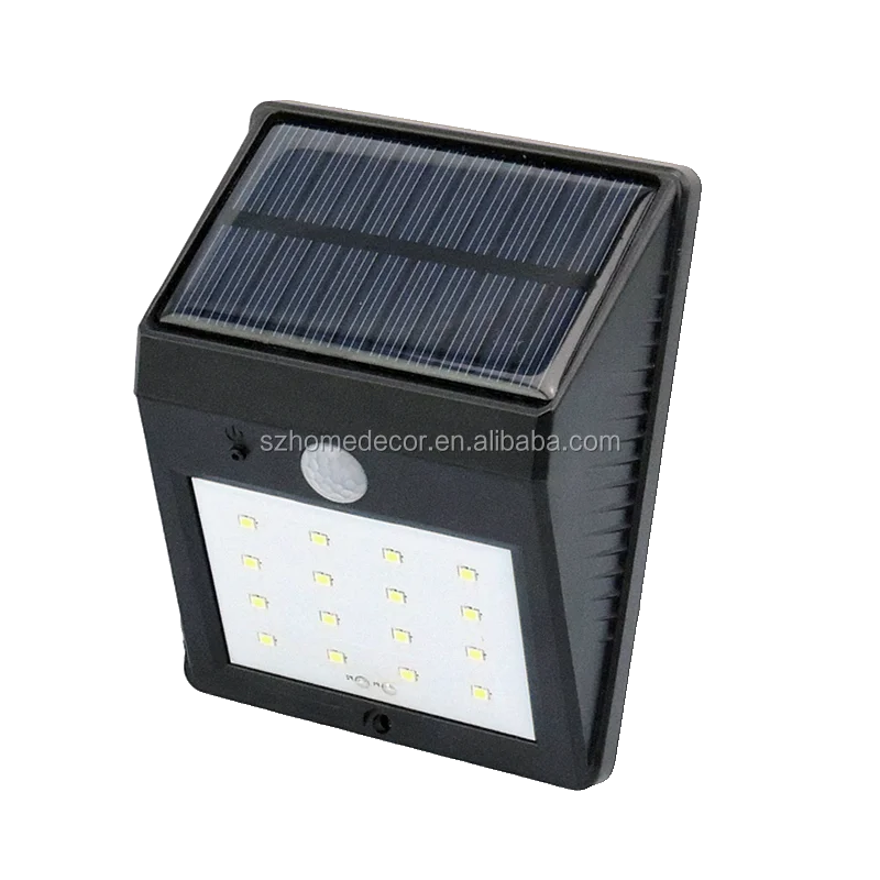 New Arrival 16 Led Solar Outdoor Wall Lamps Garden Lighting Flood Security Light With Motion Sensor Lamp