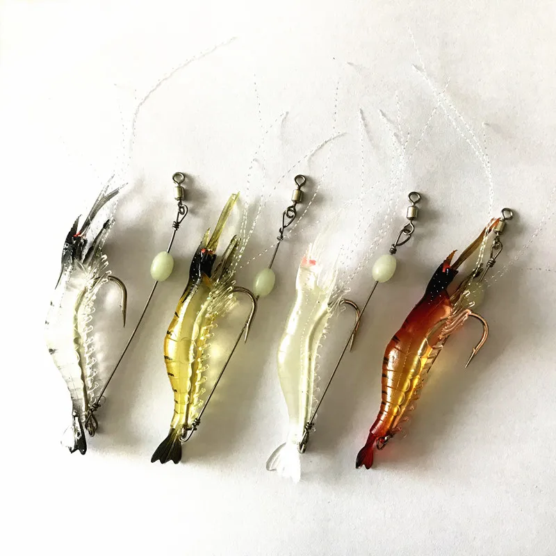 

Hot Amazon High Quality Cheap Fishing Soft Plastic Shrimp Lure, Red;transparent;yellowish
