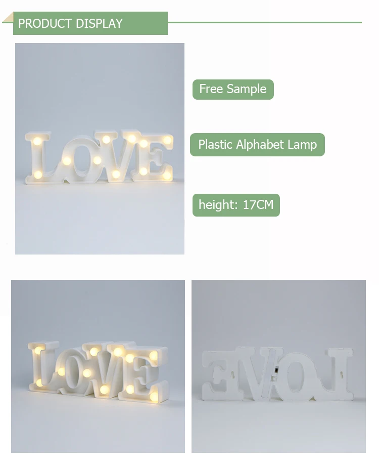 Love Shape Christmas Letter Light Decorative Led Lights Festival