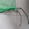 100% PE green drawstring mono date palm mesh bag with two side open