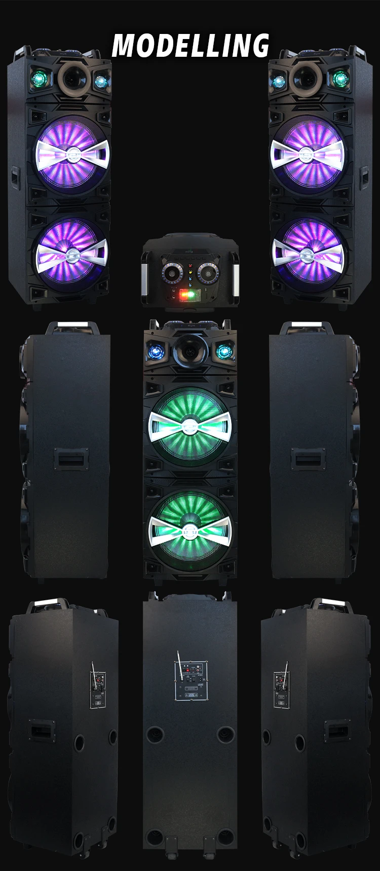LED LIGHT portable trolley speaker portable audio speaker - ANKUX.COM