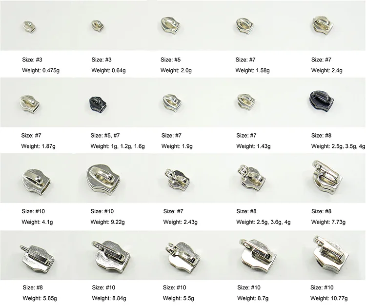 Custom fashion hot sale 5# Nickel zipper slider for bag