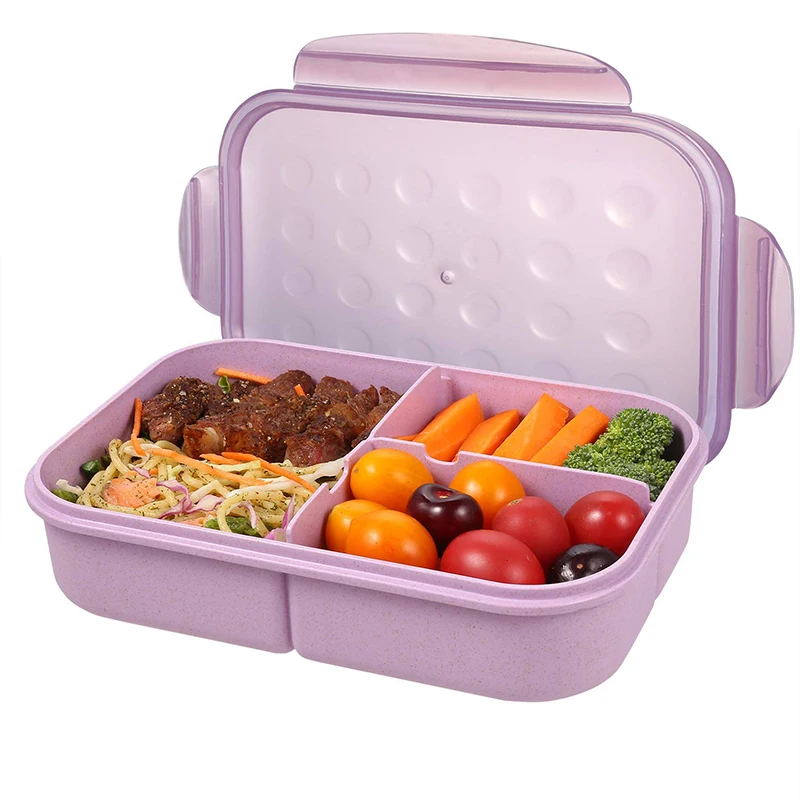 

Food-Safe Material Bento Box 3 Compartments Portion bento box containers thermal Lunch Box, Can be customed