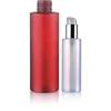 Recyclable 150ml 200ml 300ml 500ml 1000ml big capacity round shape flat shoulder red plastic PET body lotion pump bottle