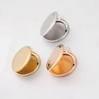 

High Polished Stainless Steel DIY Picture Round Photo Locket Pendant for DIY Jewelry Making 25*30mm