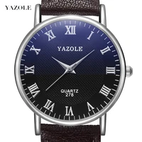 

278 Yazole Cheap China Factory Wholesale Mens watch Oem Logo custom watch Leather Unique Factory Direct Wrist Man Watch