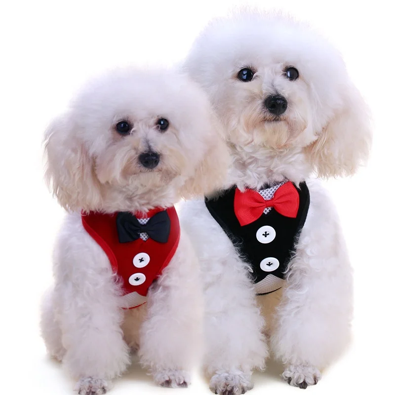 

Meetee Hot Products Pet Popular Training Collar T-shirt Evening Wear Suit Jackets Dog Harness with Tie, N/a