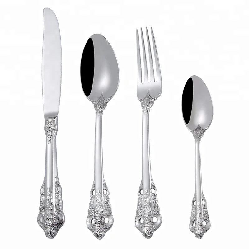 

Handmade Royal Silver Plated Cutlery Kitchen Spoon Knife Fork Dinnerware Set