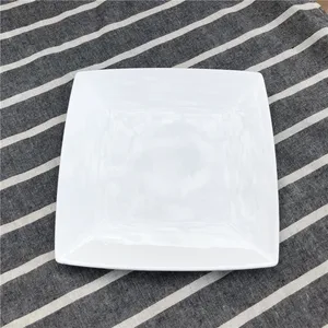 Image of wholesale white porcelain dessert plate high quality cheap price flat plate
