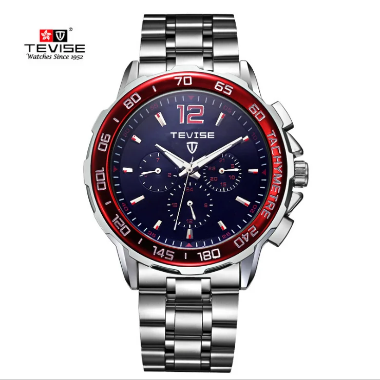 

Tevise six-needle multi-functional automatic mechanical men's watch waterproof leisure watch, Colourful