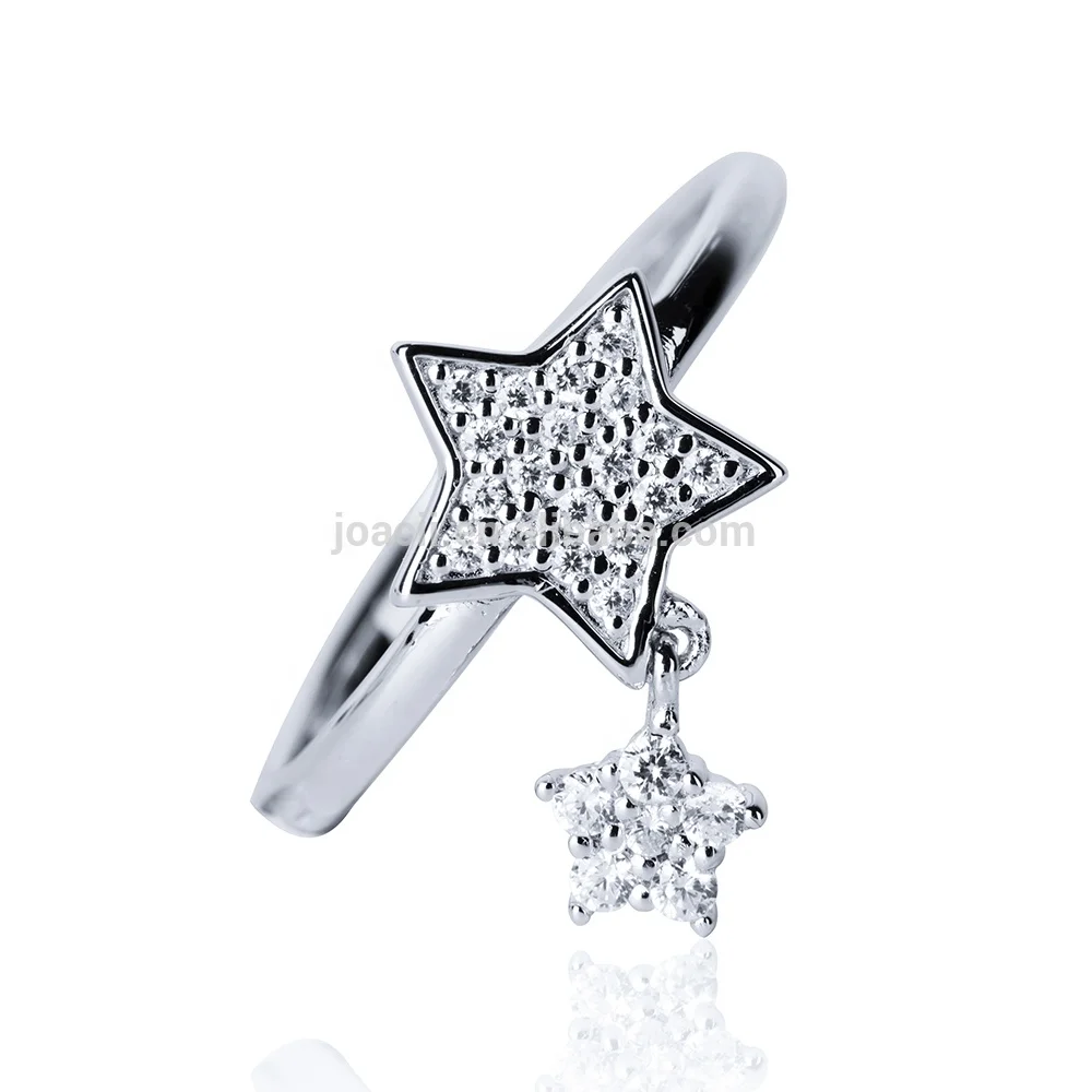 

Women Fashion 925 Sterling Silver Rings Jewelry With Joalheria, White gold