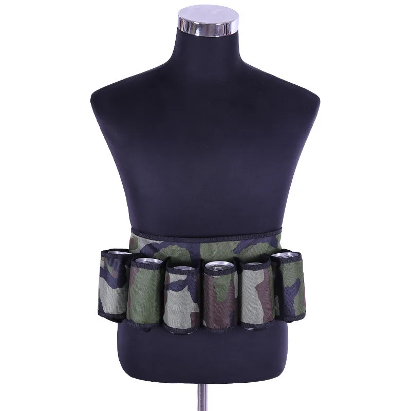 

6-Pack Beer Belt Outdoor Camping Beer Waistband Picnic Bag Tableware Accessories