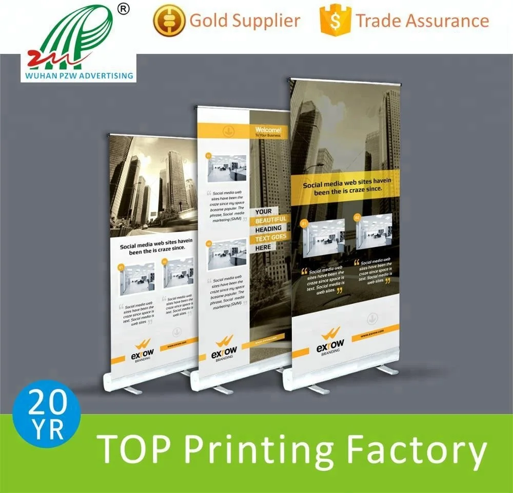Portable Retractable Roll Up Banner Design Stand Pull Up Banner