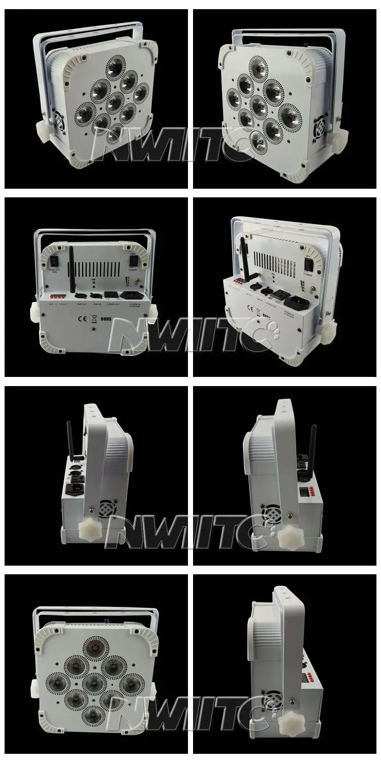 L-114 Wash Lighting 9x18w 6in1 Flat Dmx Wireless Battery Powered Led Par Stage Lights