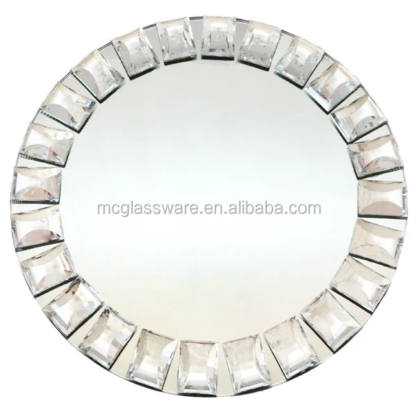 

China mirror glass charger plate wholesale