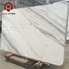 Book matched greece volakas white home marble floor design
