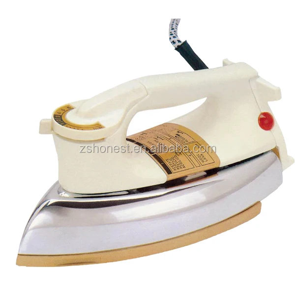 
CB approved HN-3530 electric iron heavy duty dry iron 1000w golden/gray/silvery soleplate 