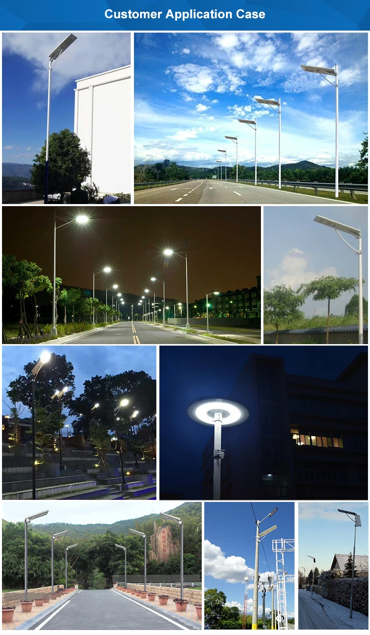 Factory Direct Solar Road Lamp Integrated Waterproof IP65 40W 60W 120W 180W 200w Outdoor All In One LED Solar Street Light