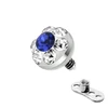 Multi Gems Titanium Custom Dermal Anchor Jewelry