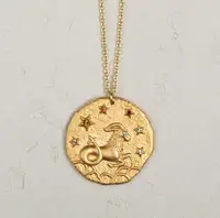 

14K Gold Filled with Zircon Twelve Constellations Necklace,Horoscope Necklace,Sagittarius Necklace