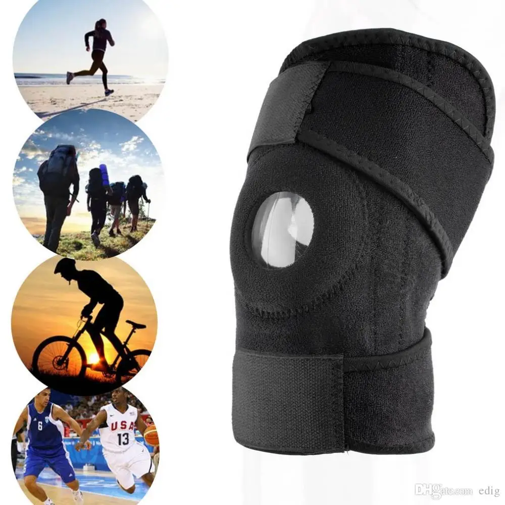 

Elastic Neoprene Patella Brace Knee Belt Sports Safety Knee Supports Brace Fastener Adjustable Strap Knee Protector Pads with Ho