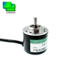 Low price cheap AB phases rotary encoder solid shaft 6mm OD 38mm 2000 RPM incremental encoder 600 CPR