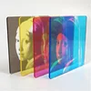 CMYK girl with a pearl earring acrylic coasters lucite coloured coaster perspex cup coaster