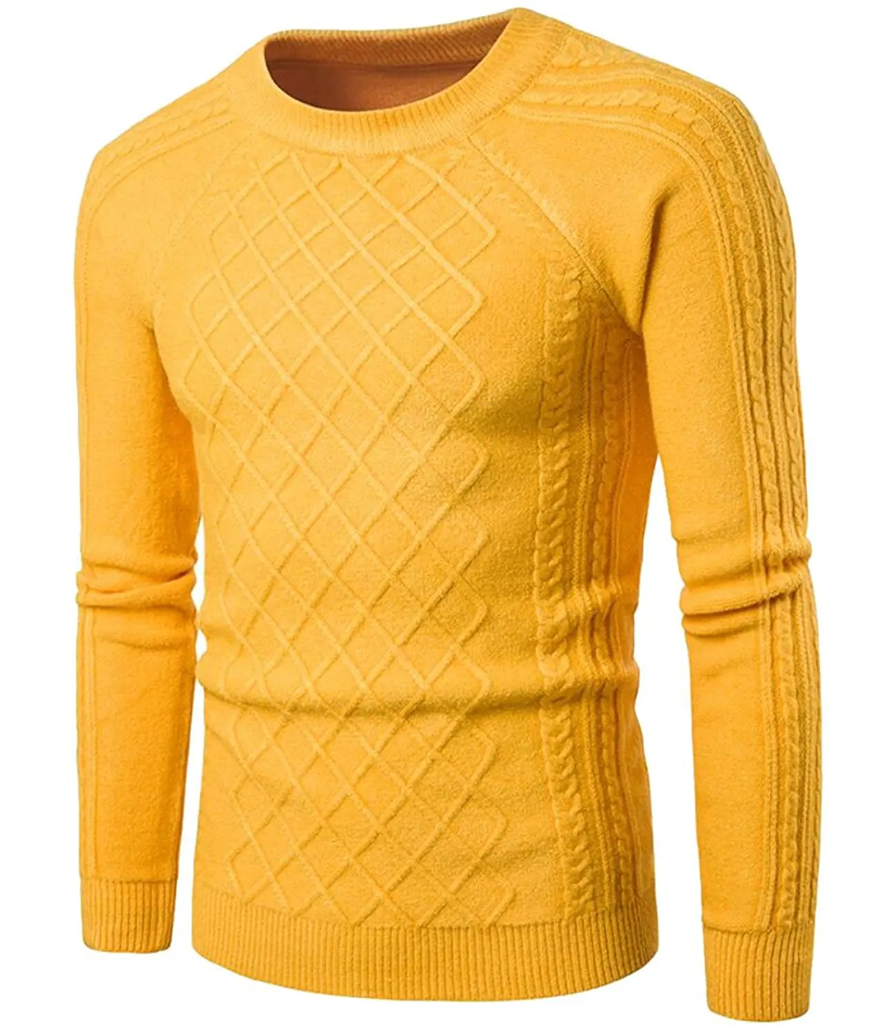 Жёлтый свитер мужской