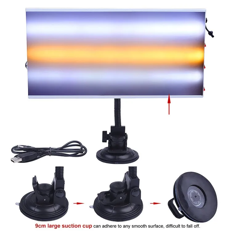 LED Lights 3 Strips Car Body Lamp For Paintless Dent Repair Hail Removal Working 