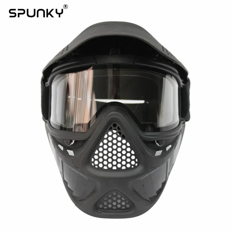 Popular Black Color Paintball Full Face Mask With Double Strap Buy Mask Product on