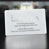 custom silver laser foil/metallic pvc business card with custom printing