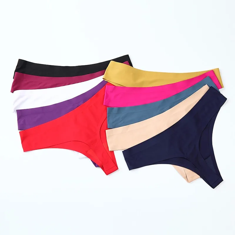 
PLUS SIZE Ladies Sexi Low Waist Tanga Female Invisible Underwear Womens Seamless Panties Thong Cotton Briefs G String Lingerie 