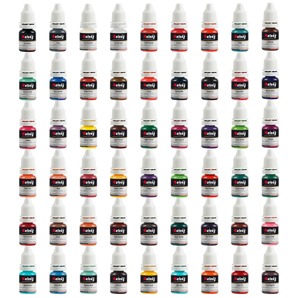 

2019 Solong Best Tattoo Ink Brands 8ML Micro Pigment Cosmetic Color Tattoo Ink 54 Colors Body Art Tattoo Ink