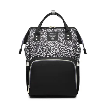 Lequeen Leopard Print Baby Ny Changing Bag Mommy Backpack For Travel Fashion Diaper Waterproof Cartoon