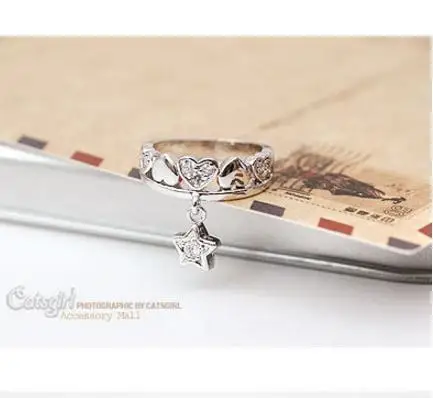 Petit article armoire et chic personnalit&eacute; amour la queue bague pentagramme bague hipster bague pn8120