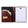 OEM High Quality Custom Business PU Leather A4 Document Folder Planner Portfolio File Folder Organizer