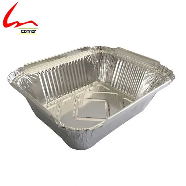ALUMINIUM FOIL FOOD GRADE TAKEAWAY STORAGE FOOD CONTAINERS WITH LIDS No2 