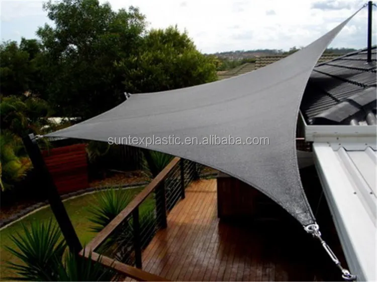 Hdpe With Uv Additives Sun Shade Sail With Stainless Steel Hardware Kit