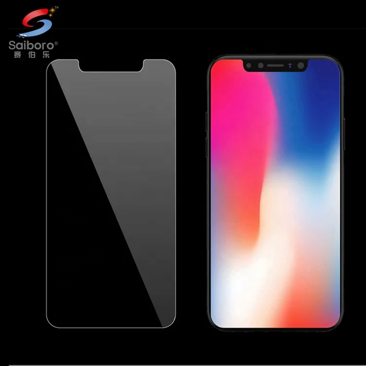 

2019 newest model anti fingerprint 9H clear tempered glass screen protector for Iphone X 11, White/transparent