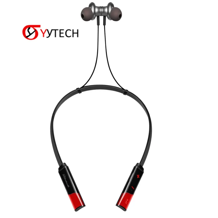 

SYYTECH Y10 3D Stereo Sports Headphone Wireless earphone V4.2bluetooth earphone Anti-winding neckband hanging headset, Black/red/gold