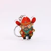Cnc cut VOGRACE cheap OEM customized logo printing cartoon anime keychain acrylic plastic hologram charms with your design