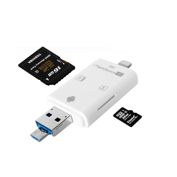 All in 1 / Multi in 1 OTG SD TF Card Slots card reader for Android IOS Type C and USB 2.0 - ANKUX.COM
