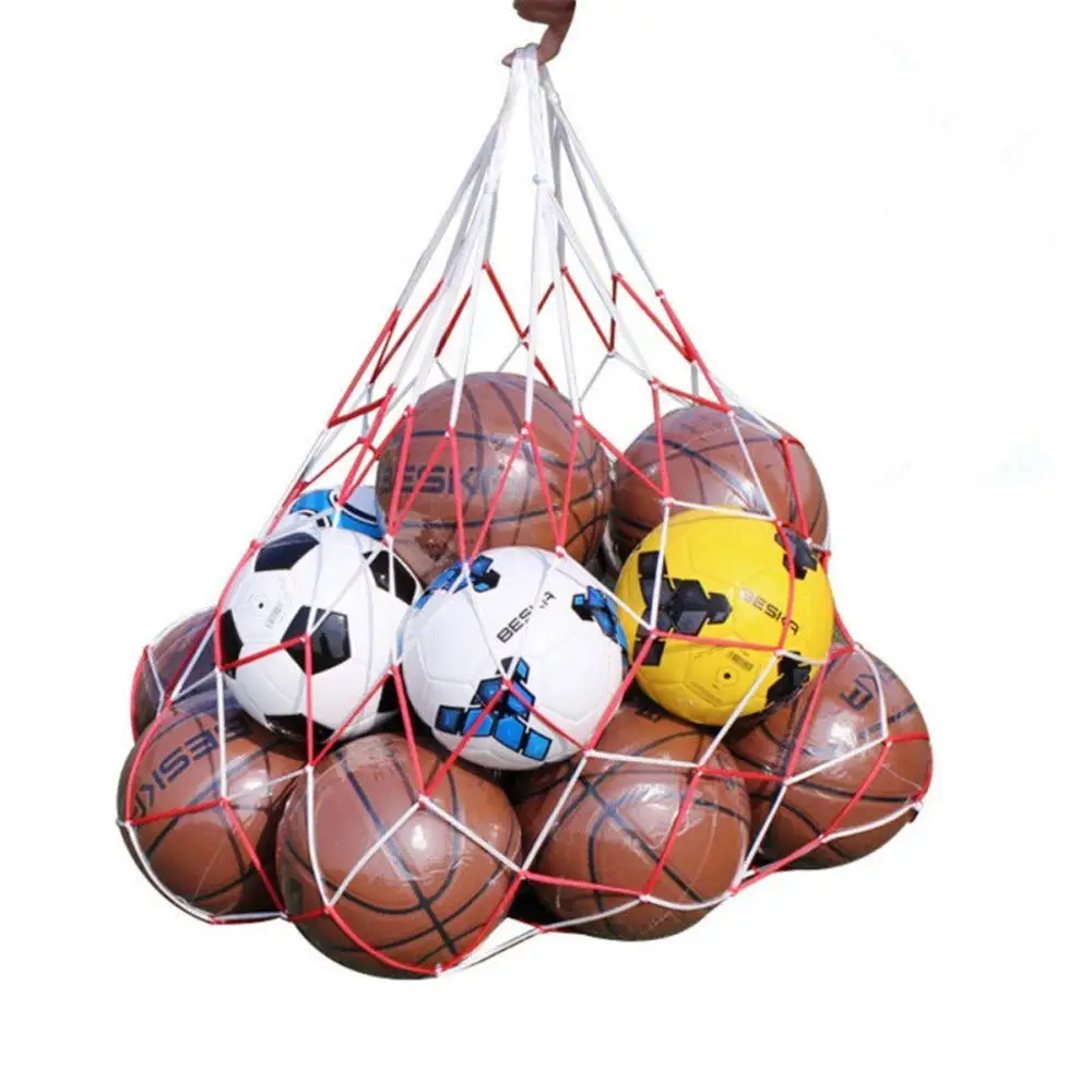 Homyl Heavy Duty Nylon Ball Carry Net Bag Single Mesh Ball Carrier Holder for Volleyball Basketball Football