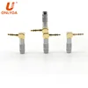 Pure copper Stereo 3.5mm 3 Pole 90 Degree DIY Repair Headphone Jack to Plug Adapter,Connector Solder Jack L-shaped elbow