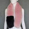 High quality faux fur scarf two tone fake fur neck warmer thick fur