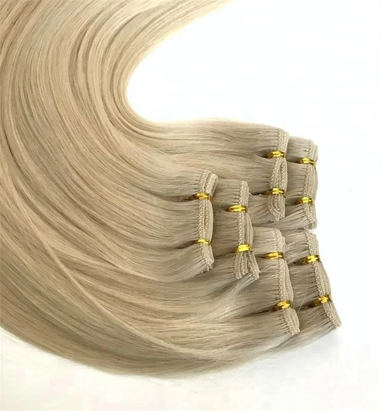 

Virgin Human Hair Extension Ash Blonde Hair Weaves, N/a