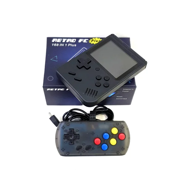 2019 Cheapest Portable 3in Screen Mini Video FC 168 plus Handheld Retro Game Console with one joypad & game controller