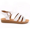 Women summer hook loop shoe fancy flat slipper ladies white Indian PU Sandals