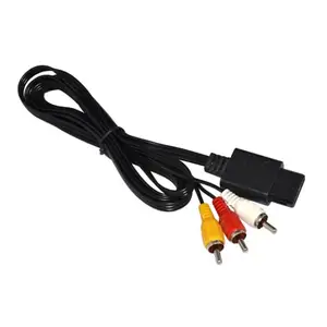 For SNES/N64 AV Cable 1.8m RCA AV Composite Cable Adapter Audio Video Cable For SNES/N64/GameCube