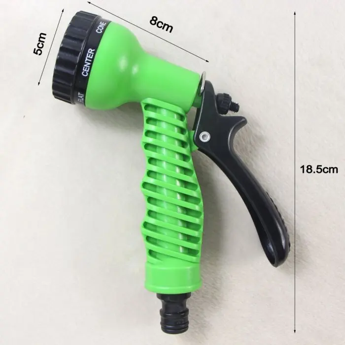 Plastic 7 pattern water hose nozzle for garden